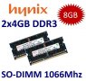 2x 4GB = 8GB KIT DDR3 RAM 1066 Mhz PC3-8500 SO-DIMM