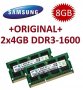 2x 4GB = 8GB KIT DDR3 RAM 1600 Mhz PC3-12800 SO-DIMM