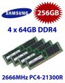 4x 64GB = 256GB KIT DDR4 RAM 2666 Mhz PC4-21300 DIMM ECC REG
