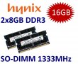 2x 8GB = 16GB KIT DDR3 RAM 1333 Mhz PC3-10600 SO-DIMM