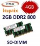 2x 2GB = 4GB KIT DDR2 800 Mhz PC2-6400 SO-DIMM
