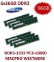 6x 16GB = 96GB KIT DDR3 RAM 1600Mhz PC3-12800R ECC REG DIMM
