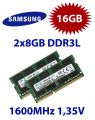 2x 8GB = 16GB KIT DDR3L RAM 1600 Mhz PC3-12800 SO-DIMM