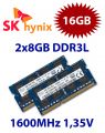 2x 8GB = 16GB KIT DDR3L RAM 1600 Mhz PC3-12800 SO-DIMM