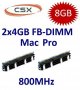 2x 4GB = 8GB KIT DDR2 800 Mhz PC2-6400 FB-DIMM