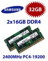 2x 16GB = 32GB KIT DDR4 RAM PC4-19200 2400MHz SO-DIMM