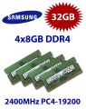 4x 8GB = 32GB KIT DDR4 RAM PC4-19200 2400MHz SO-DIMM