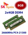2x 4GB = 8GB KIT DDR4 RAM PC4-21300 2666MHz SO-DIMM