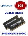 2x 4GB = 8GB KIT DDR4 RAM PC4-19200 2400MHz SO-DIMM