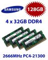 4x 32GB = 128GB KIT DDR4 RAM PC4-21300 2666MHz SO-DIMM