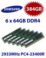 6x 64GB = 384GB KIT DDR4 RAM 2933 Mhz PC4-23400 DIMM ECC REG