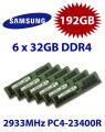 6x 32GB = 192GB KIT DDR4 RAM 2933 Mhz PC4-23400 DIMM ECC REG