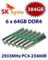 6x 64GB = 384GB KIT DDR4 RAM 2933 Mhz PC4-23400 DIMM ECC REG